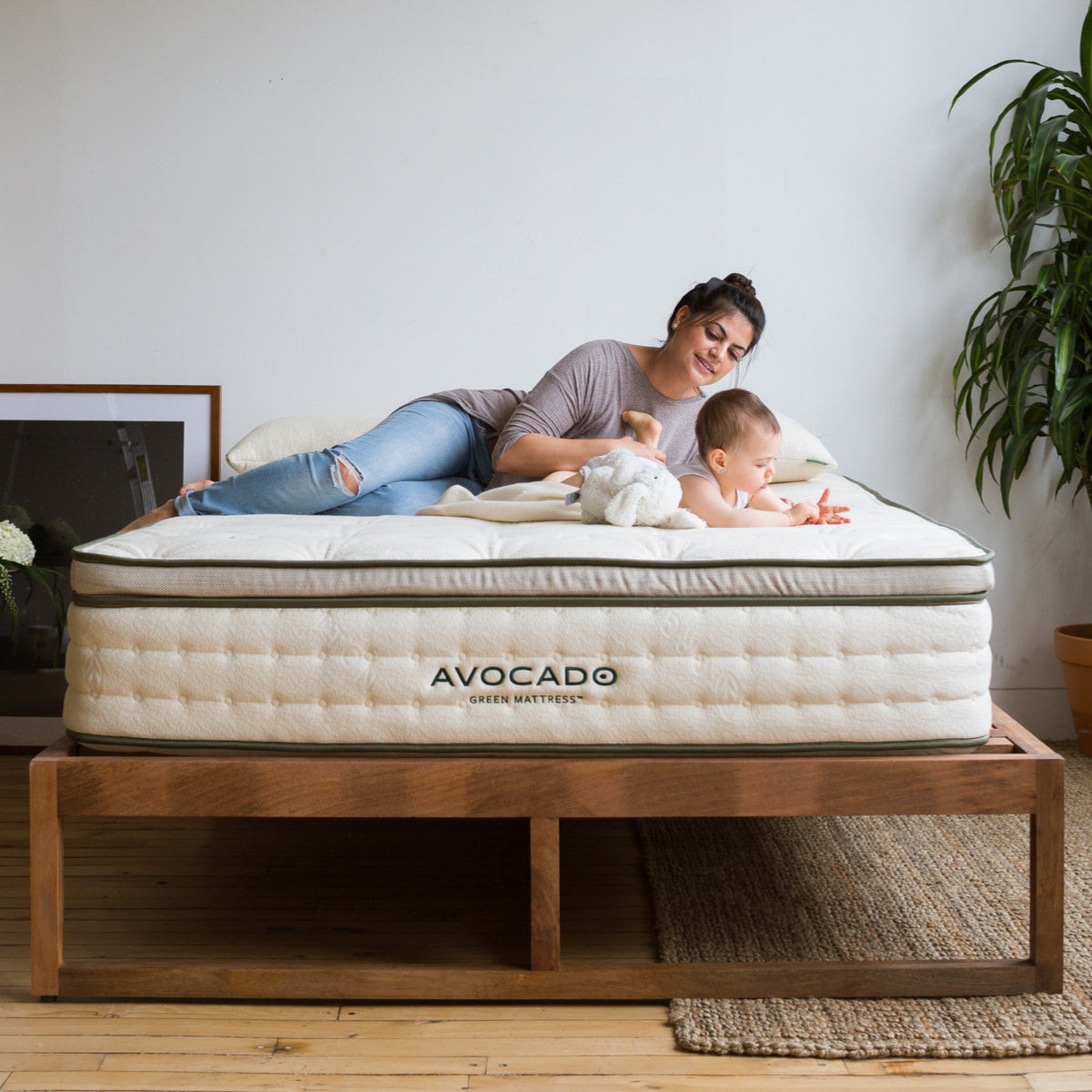 Avocado Green Pillow Top 1